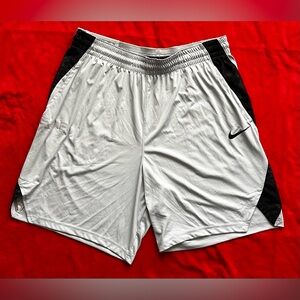 NikeElite Dri-Fit-Basketball shorts- Light Grey and Black-XXL